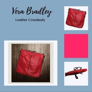 Vera Bradley Red Leather Crossbody Purse